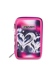 SEVEN PLUMPY LINE GIRL Astuccio con Kit Scolastico Nero - Astucci e Accessori - 1