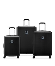 BENETTON By DELSEY UCB HARD Set Trolley Cabin + Medio + Grande  - Set Trolley