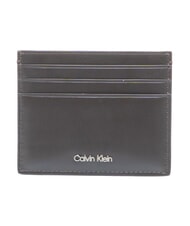 CALVIN KLEIN RAISED LOGO Portacard piatto in pelle - Portafogli Uomo