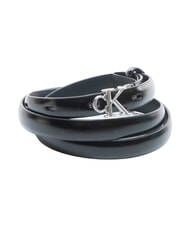 CALVIN KLEIN ROUND CK BUCKLE Cintura in pelle - Cinture