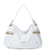BRACCIALINI NORA Borsa a spalla in pelle con catena bianco - Borse Donna - 1