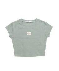 CALVIN KLEIN WOVEN LABEL T-shirt a manica corta, in cotone - T-shirt e Top Donna