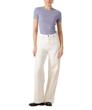 CALVIN KLEIN WASHED WOVEN LABEL T-shirt a manica corta, in cotone - T-shirt e Top Donna