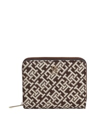 TOMMY HILFIGER TH ICON Portafoglio Zip Around piccolo neutral mono - Portafogli Donna - 1