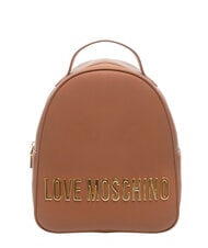 LOVE MOSCHINO BOLD LOVE Zaino piccolo con logo in rilievo castagna - Borse Donna - 1