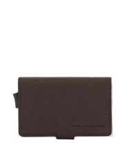 PIQUADRO BLACK SQUARE Astuccio portacard in pelle MORO - Portafogli Uomo - 1