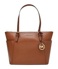 MICHAEL KORS CHARLOTTE Borsa shopping a spalla, in pelle - Borse Donna