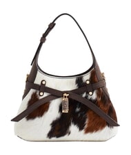 BORBONESE B-HALO Borsa a spalla, con tracolla naturale/cacao - Borse Donna - 1