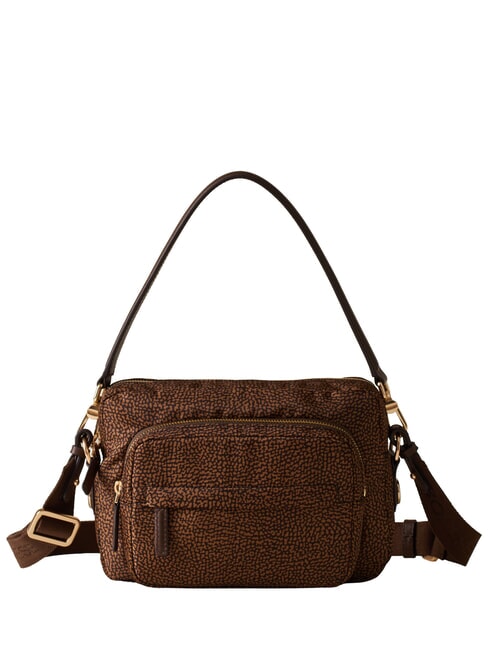 BORBONESE B-CLUB Borsa mini a spalla, con tracolla castagno - Borse Donna