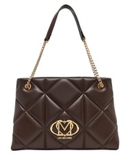 LOVE MOSCHINO EMBOSSED QUILTED Borsa a spalla, doppio manico marrone - Borse Donna - 1