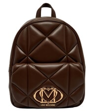 LOVE MOSCHINO EMBOSSED QUILTED Zaino trapuntato marrone - Borse Donna - 1