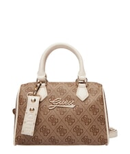 GUESS GIRL MINI ME Borsa bauletto mini a mano, con tracolla 4g aop beige blanco - Borse Donna - 1