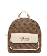 GUESS GIRL Zainetto con tasca frontale 4g aop beige blanco - Borse Donna - 1