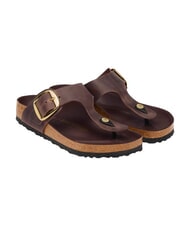 BIRKENSTOCK GIZEH BIG BUCKLE HEX Sandalo ciabatta in pelle - Scarpe Donna