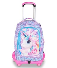 SJGANG GLOW LED UNICORN GIRL Zaino Trolley 3 in 1 - Zaini con carrello