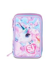 SJGANG GLOW LED UNICORN GIRL Astuccio con Kit Scolastico - Astucci e Accessori