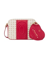 POLLINI HERITAGE Borsa mini a tracolla avorio rosso - Borse Donna - 1