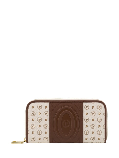 POLLINI HERITAGE Portafoglio large, ziparound avorio marrone - Portafogli Donna
