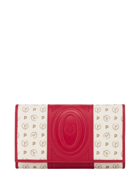POLLINI HERITAGE Portafoglio large con porta carte avorio rosso - Portafogli Donna