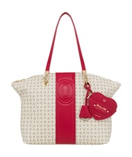 POLLINI HERITAGE Borsa tote a spalla, con portachiavi avorio rosso - Borse Donna - 1