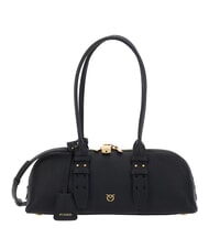 PINKO BOWLING Borsa a spalla, con tracolla nero-antique gold - Borse Donna - 1