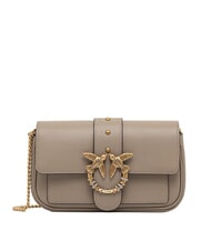 PINKO LOVE POCKET Mini Bag a tracolla bianco seta-antique gold - Borse Donna - 1