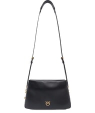 PINKO TRIPLET MINI Borsetta a tracolla, in pelle nero-antique gold - Borse Donna - 1