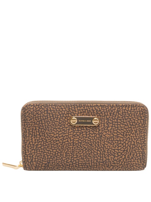 BORBONESE B-CLUB Portafoglio large, ziporound castagno - Portafogli Donna