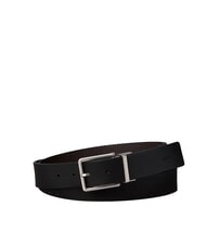 CALVIN KLEIN WARMTH BUCKLE Cintura in pelle black/ck dark brown/brushed n - Cinture - 1