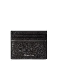 CALVIN KLEIN FOIL EMBOSS  Portacard piatto in pelle - Portafogli Uomo