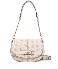 GUESS CARRIE Borsa a spalla, con tracolla vanilla logo - Borse Donna - 1