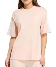 ADIDAS 3 STRIPES T-shirt a maniche corte, puro cotone pink - T-shirt e Top Donna - 1