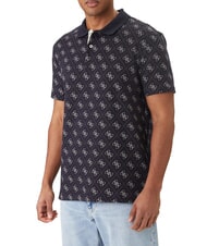 GUESS ALL OVER JACQUARD Polo allover 4g smart blu - Polo Uomo - 1