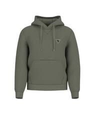 GUESS BASIC Felpa con cappuccio green plant - Felpe Uomo - 1