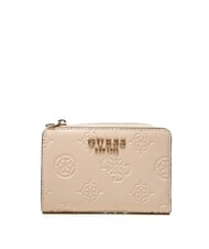GUESS LAUREL 2 Portafoglio medio zip around light taupe logo - Portafogli Donna - 1
