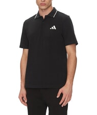 ADIDAS SMALL LOGO Polo a maniche corte, puro cotone black - Polo Uomo - 1