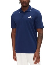 ADIDAS SMALL LOGO Polo a maniche corte, puro cotone blue - Polo Uomo - 1