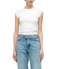 GUESS JEANS RAGLAN T-Shirt in cotone purwhite - T-shirt e Top Donna - 1