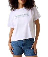 GUESS JEANS BOXY PRINT STAR T-Shirt in cotone purwhite - T-shirt e Top Donna - 1