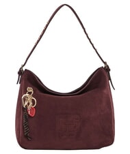 GAUD&Igrave; GRETA SUEDE Borsa a spalla con charm burgundy - Borse Donna - 1