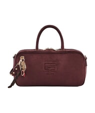 GAUD&Igrave; GRETA SUEDE Borsa bauletto a mano, con tracolla e charm burgundy - Borse Donna - 1