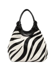 GIANNI CHIARINI ALIFA Borsa in pelle a mano, con tracolla zebra bianco-nero - Borse Donna - 1