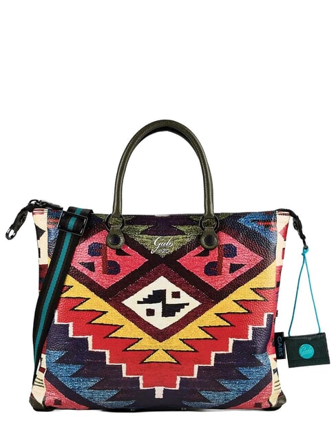 GABS G3 PLUS MEDIUM MULTICOLOR Borsa piattina shopping trasformabile lima - Borse Donna
