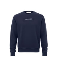TRUSSARDI JERSEY Felpa in cotone blu navy - Felpe Uomo - 1