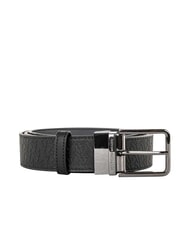 ARMANI EXCHANGE A|X LOGO ALL OVER Cintura reversibile black/forged iron - Cinture - 1