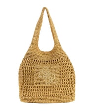 GUESS RAFFIA Borsa mare a spalla nude sand - Borse Donna - 1