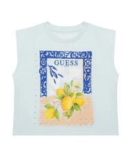 GUESS KID Canotta in cotone polar blue - T-shirt Bambino - 1