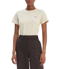 GUESS JEANS TRIANGLE Maglietta in cotone biscotti - T-shirt e Top Donna - 1