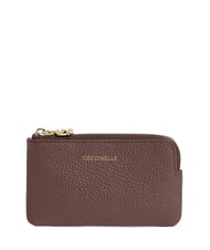 COCCINELLE C-ME SOFTY  Astuccio portachiavi/portamonete in pelle berry - Portafogli Donna - 1