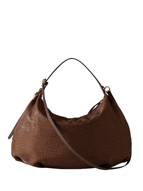 BORBONESE PRIVE L Borsa a spalla, con tracolla castagno - Borse Donna